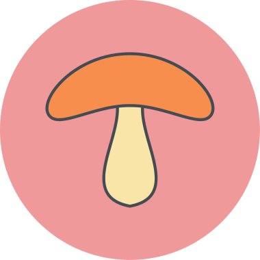 Mantar simgesinin vektör illüstrasyonu