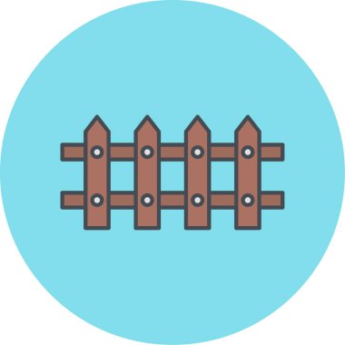 Çit simgesi. vektör illüstrasyonu