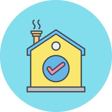 Modern ev simgesinin vektör illüstrasyonu