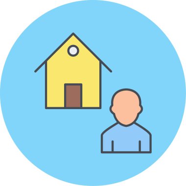 Modern ev simgesinin vektör illüstrasyonu