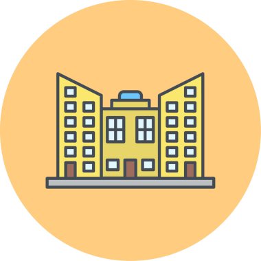 Modern hastane simgesinin vektör illüstrasyonu