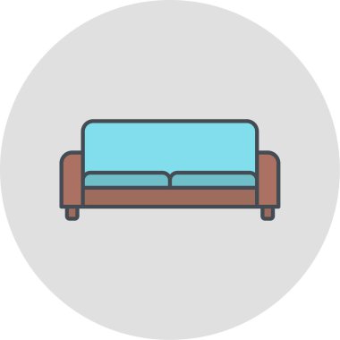 kanepe ikonu vektör illüstrasyonu