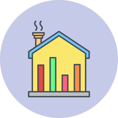 Ev modern simgesinin vektör illüstrasyonu