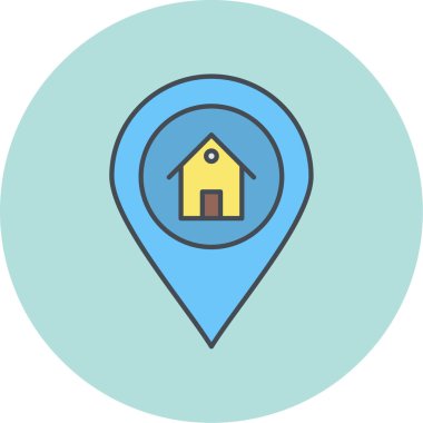 Konum simgesinin vektör illüstrasyonu