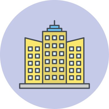 Hastane binası simgesi, vektör illüstrasyonu