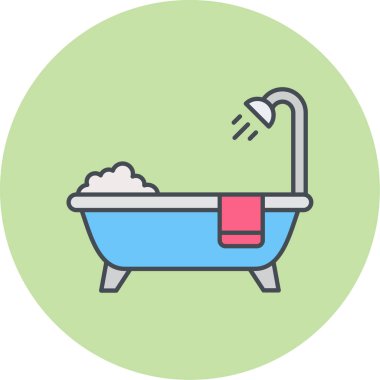 Küvet. Web simgesi basit tasarım