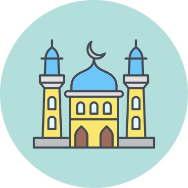 Cami. Web simgesi basit illüstrasyon