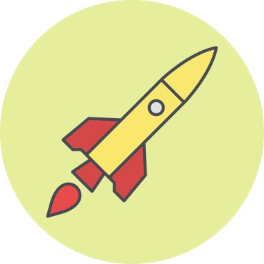 roket ikonu vektör illüstrasyonu