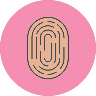 parmak izi vektör simgesi. düz biçim illüstrasyonu. 