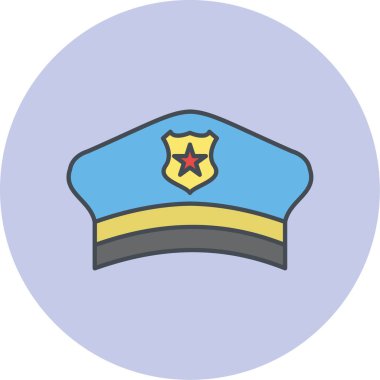 polis şapkası vektör illüstrasyonu