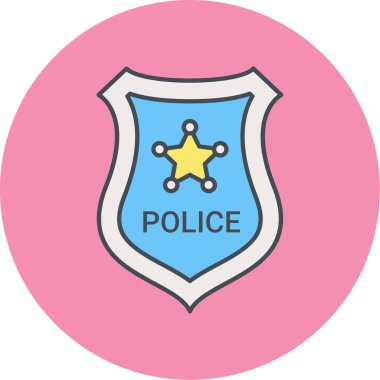 Modern polis rozetinin vektör çizimi 