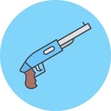 silah simgesi basit vektör illüstrasyonu