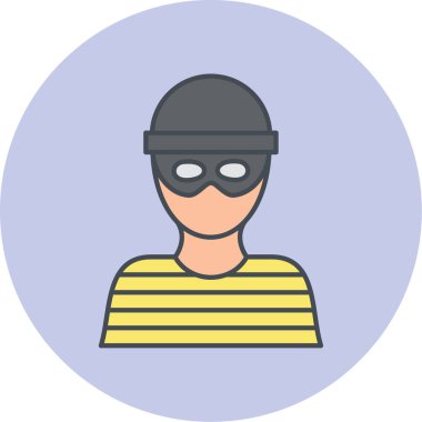 Maskeli adam, vektör çizimi.