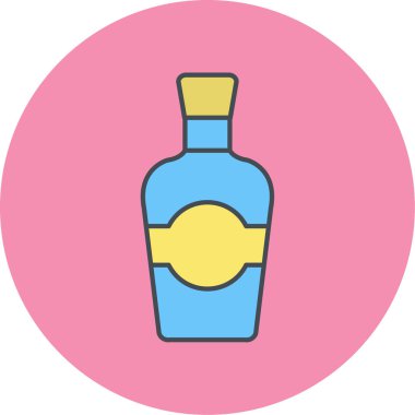 Bir şişe simgesinin vektör illüstrasyonu