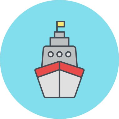 Gemi simgesi vektör illüstrasyonu