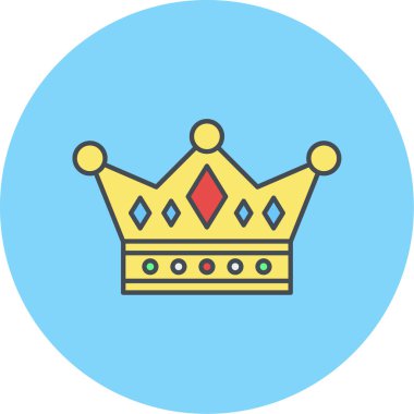 taç simgesi vektör illüstrasyonu