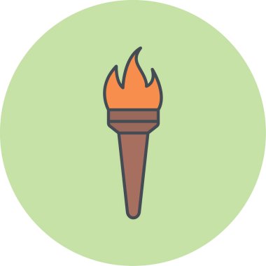 Meşale. Web simgesi basit illüstrasyon