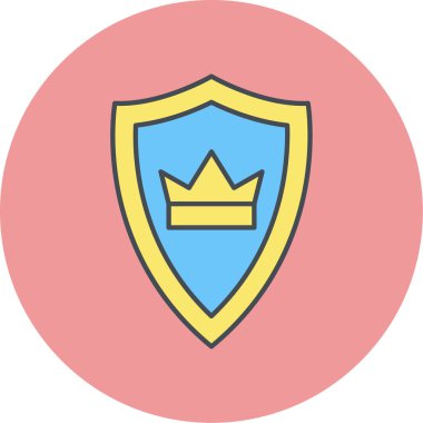 kalkan simgesi, vektör illüstrasyonu