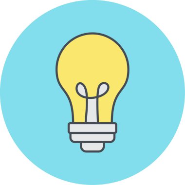 Ampul simgesinin vektör illüstrasyonu