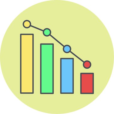 grafik simgesinin vektör illüstrasyonu