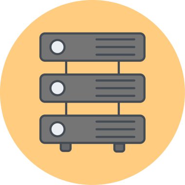 veritabanı. Web simgesi basit illüstrasyon