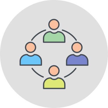 İş dünyası takım simgesinin vektör illüstrasyonu