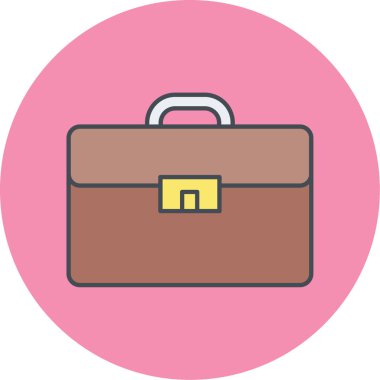 evrak çantası simgesi, vektör illüstrasyonu