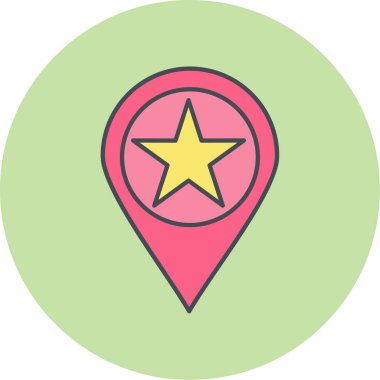 konum simgesi, vektör çizimi