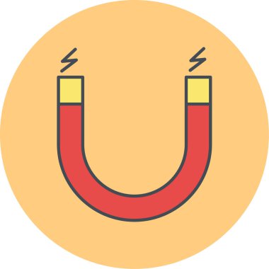 Mıknatıs Web simgesi basit illüstrasyon