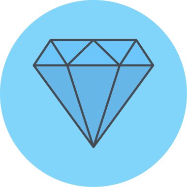 Elmas simgesi vektör illüstrasyonu