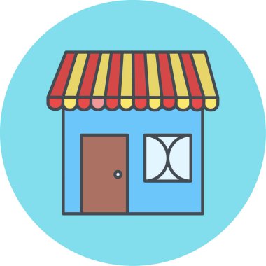 Dükkan. Web simgesi basit illüstrasyon