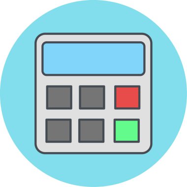 hesap makinesi simgesi vektör illüstrasyonu