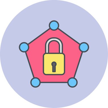 Modern güvenlik simgesinin vektör illüstrasyonu