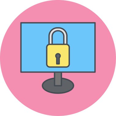 Bilgisayar modern simgesinin vektör illüstrasyonu