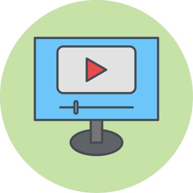 Bilgisayar modern simgesinin vektör illüstrasyonu