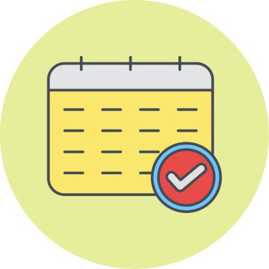 Takvim simgesinin vektör illüstrasyonu