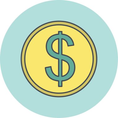 Dolar işaretinin vektör illüstrasyonu