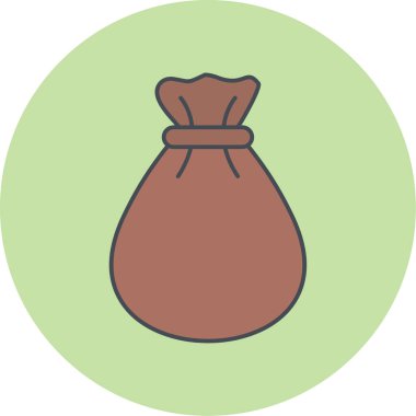 Çanta simgesinin vektör illüstrasyonu