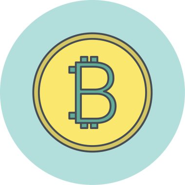 Eğilim biçimi izole edilmiş arkaplanda bitcoin simgesi