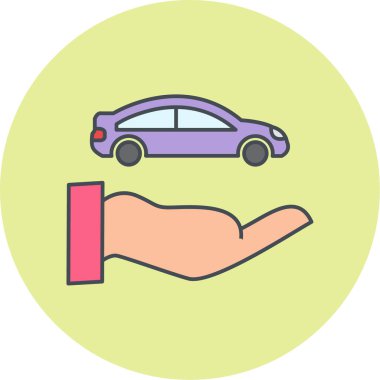 araba simgesi vektör illüstrasyonu