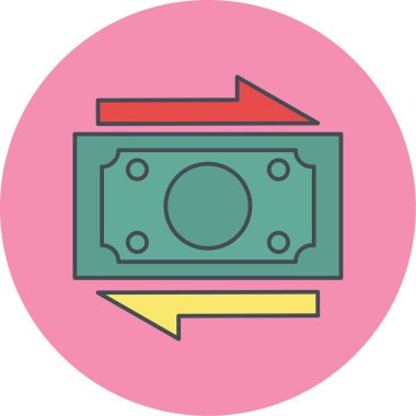 Para için. Web simgesi basit illüstrasyon