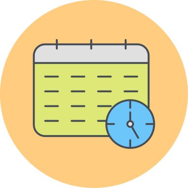 Takvim simgesi, vektör çizimi