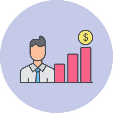 iş yönetimi simgesi vektör illüstrasyonu