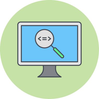 Bilgisayar modern simgesinin vektör illüstrasyonu