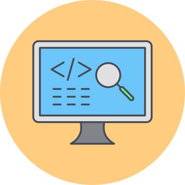 Bilgisayar modern simgesinin vektör illüstrasyonu