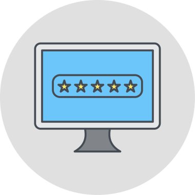 Bilgisayar modern simgesinin vektör illüstrasyonu