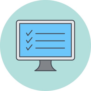 Bilgisayar modern simgesinin vektör illüstrasyonu