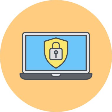 vector illustration of laptop modern icon