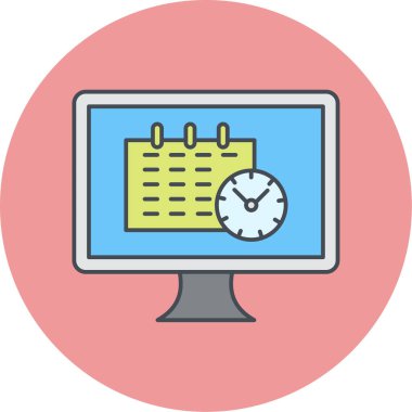 Bilgisayar modern simgesinin vektör illüstrasyonu