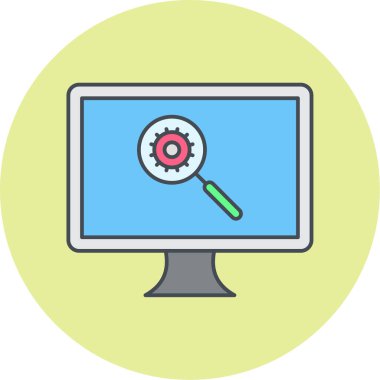 Bilgisayar modern simgesinin vektör illüstrasyonu